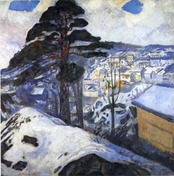  Edvard Obras - Kragero de invierno 1912 Edvard Munch